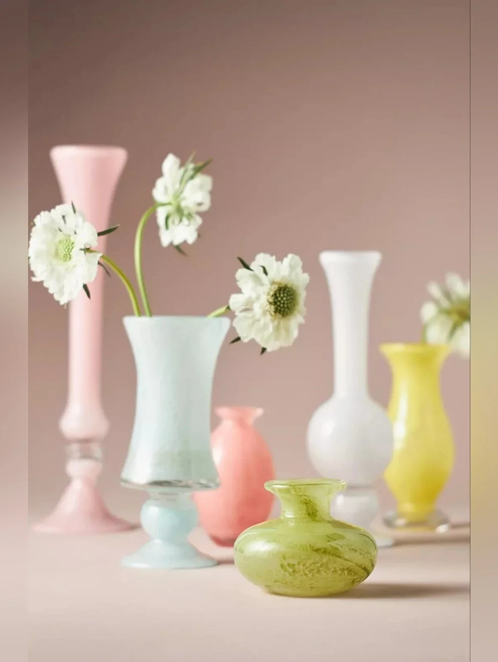 Anthropologie Pink Ceramic Bud Vase